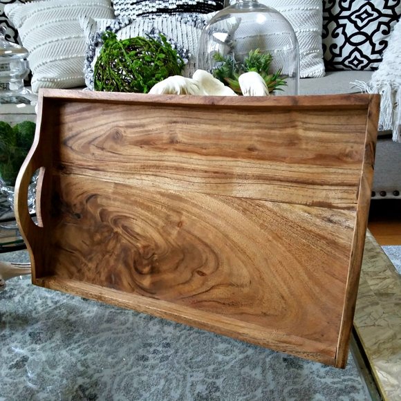 Boutique Other - NEW! FARMHOUSE Cottage SOLID WOOD Accent TRAY